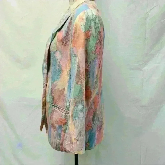 Patchington Vintage Coat/Jacket Pastel Color With Shoulder Pads Size 12 - Picture 10 of 11